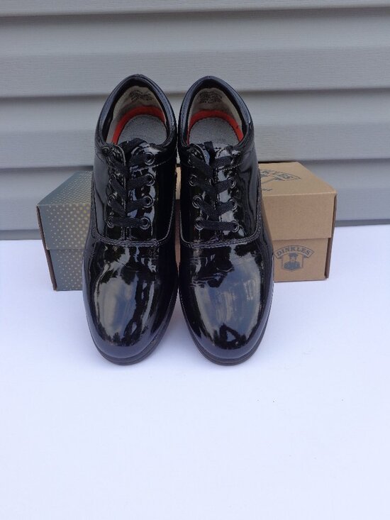 Dinkles Other - Dinkles Unisex Marching Band Shoes Black Faux Patent Size Men's 10 Women's 12